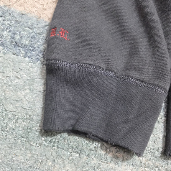 Polo Ralph Lauren XXL Distressed Paint Splatter Zip Hoodie Thermal Lined - Picture 3 of 16